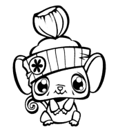 Een kleurplaat van  littlest pet shop